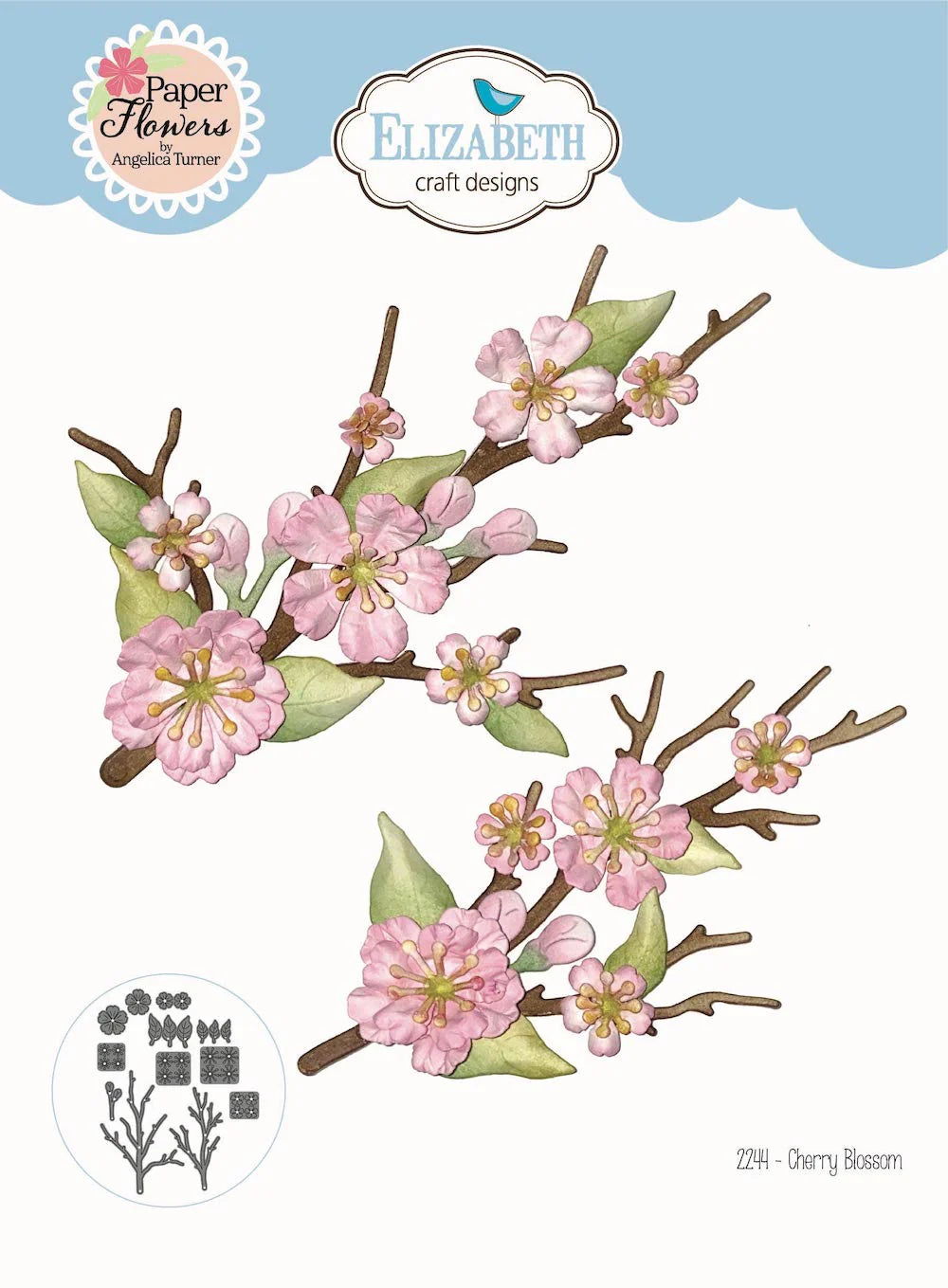 Elizabeth Craft Designs Cherry Blossom Metal Die Set